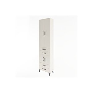 Arges Dolap 4 Raflı 4 Çekmeceli 4 Kapaklı 60x30x243 Aytaşı-aytaşı
