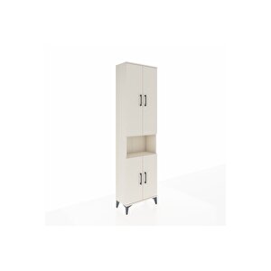 Arges Dolap 3 Raflı 4 Kapaklı Tek Askılı 60x30x221 Aytaşı-aytaşı