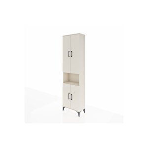 Arges Dolap 3 Raflı 4 Kapaklı Tek Askılı 60x30x221 Aytaşı-aytaşı