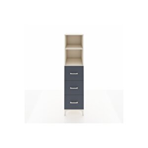 Kronos Dolap 2 Raflı 3 Çekmeceli 44x59x182 Aytaşı-antrasit