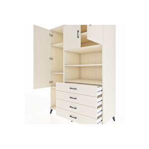 Kronos Dolap 7 Raflı 4 Çekmeceli 3 Kapaklı 132x59x195 Aytaşı-aytaşı/aytaşı