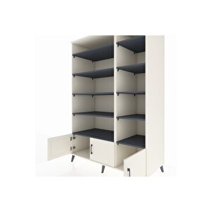 Kronos Dolap 10 Raflı 3 Kapaklı 132x59x195 Aytaşı-aytaşı/antrasit