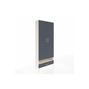 Arges Dolap 6 Raflı Tek Çekmeceli 2 Kapaklı 88x30x221 Aytaşı-antrasit