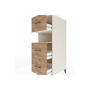 Kronos Dolap Tek Raflı 3 Çekmeceli 44x59x134 Aytaşı-çam