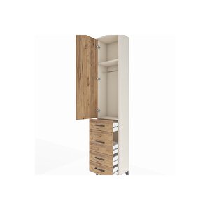 Arges Dolap 2 Raflı 4 Çekmeceli Tek Askılı 44x30x221 Aytaşı-çam