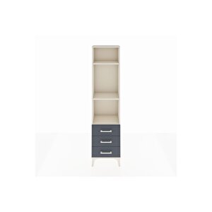 Arges Dolap 3 Raflı 3 Çekmeceli 44x30x182 Aytaşı-antrasit