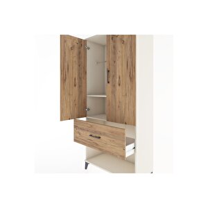 Hyperion Dolap 2 Raflı Tek Çekmeceli Tek Askılı 88x44x195 Aytaşı-çam