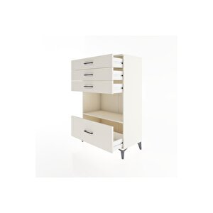 Hyperion Dolap Tek Raflı 4 Çekmeceli 88x44x134 Aytaşı-aytaşı
