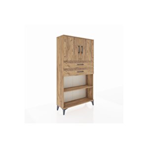 Arges Dolap 3 Raflı 2 Çekmeceli 2 Kapaklı 88x30x163 Çam-çam