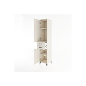 Hyperion Dolap 3 Raflı 2 Çekmeceli Tek Askılı 44x44x221 Aytaşı-aytaşı