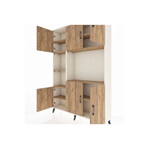 Arges Gardrop 9 Raflı 6 Kapaklı 132x30x195 Aytaşı-çam