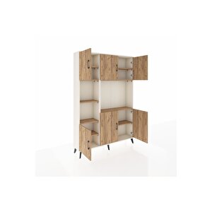 Arges Gardrop 9 Raflı 6 Kapaklı 132x30x195 Aytaşı-çam