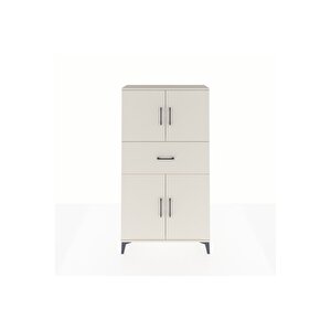 Arges Dolap 3 Raflı Tek Çekmeceli 4 Kapaklı 88x30x163 Aytaşı-aytaşı