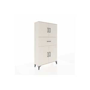 Arges Dolap 3 Raflı Tek Çekmeceli 4 Kapaklı 88x30x163 Aytaşı-aytaşı