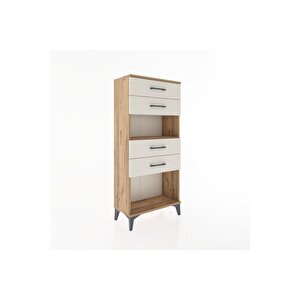 Hyperion Dolap Tek Raflı 4 Çekmeceli 60x44x134 Çam-aytaşı