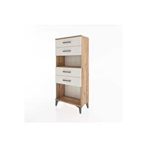 Hyperion Dolap Tek Raflı 4 Çekmeceli 60x44x134 Çam-aytaşı