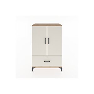 Hyperion Dolap Tek Raflı Tek Çekmeceli Tek Askılı 88x44x134 Çam-aytaşı