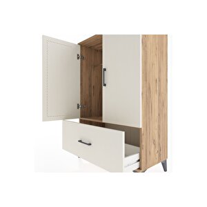Hyperion Dolap Tek Raflı Tek Çekmeceli Tek Askılı 88x44x134 Çam-aytaşı