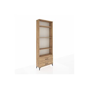 Arges Dolap 4 Raflı 2 Çekmeceli 88x30x243 Çam-çam