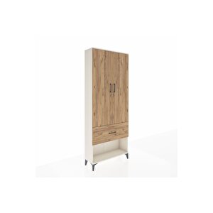 Arges Dolap 2 Raflı Tek Çekmeceli Tek Askılı 88x30x221 Aytaşı-çam
