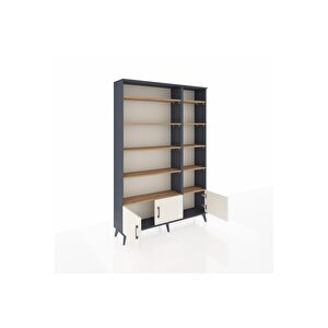 Arges Dolap 10 Raflı 3 Kapaklı 132x30x195 Antrasit-aytaşı/çam