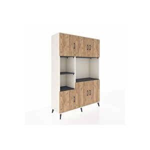 Hyperion Dolap 9 Raflı 6 Kapaklı 132x44x195 Aytaşı-çam/antrasit