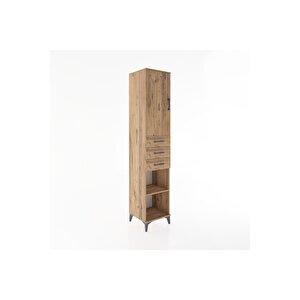 Hyperion Dolap 4 Raflı 3 Çekmeceli Tek Kapaklı 44x44x221 Çam-çam