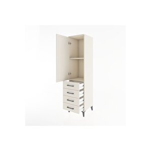 Hyperion Dolap 2 Raflı 4 Çekmeceli Tek Kapaklı 44x44x182 Aytaşı-aytaşı