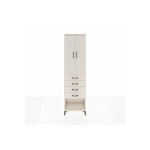 Arges Dolap 3 Raflı 4 Çekmeceli 2 Kapaklı 60x30x221 Aytaşı-aytaşı