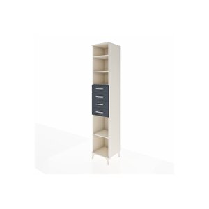 Hyperion Dolap 4 Raflı 4 Çekmeceli 44x44x243 Aytaşı-antrasit