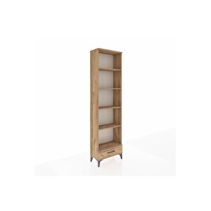 Arges Dolap 5 Raflı Tek Çekmeceli 60x30x221 Çam-çam