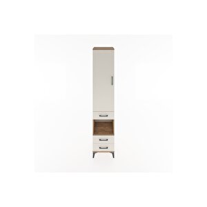 Hyperion Dolap 3 Raflı 3 Çekmeceli Tek Askılı 44x44x221 Çam-aytaşı