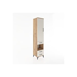 Hyperion Dolap 3 Raflı 3 Çekmeceli Tek Askılı 44x44x221 Çam-aytaşı