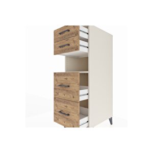 Kronos Dolap Tek Raflı 4 Çekmeceli 44x59x134 Aytaşı-çam
