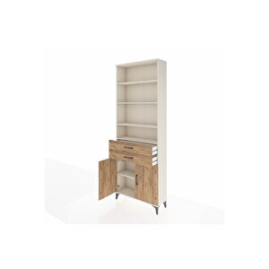 Arges Dolap 5 Raflı 2 Çekmeceli 2 Kapaklı 88x30x243 Aytaşı-çam