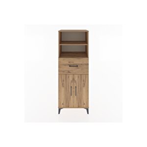 Hyperion Dolap 3 Raflı Tek Çekmeceli 2 Kapaklı 60x44x163 Çam-çam