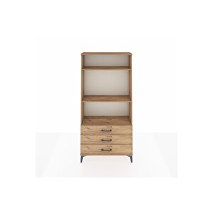 Arges Dolap 3 Raflı 3 Çekmeceli 88x30x182 Çam-çam