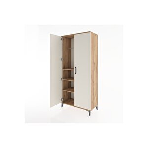 Hyperion Dolap 3 Raflı 2 Kapaklı Tek Askılı 88x44x195 Çam-aytaşı