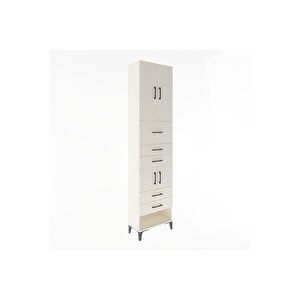 Arges Dolap 3 Raflı 5 Çekmeceli 4 Kapaklı 60x30x243 Aytaşı-aytaşı