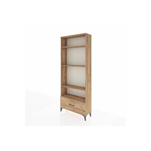 Arges Dolap 4 Raflı Tek Çekmeceli 88x30x221 Çam-çam