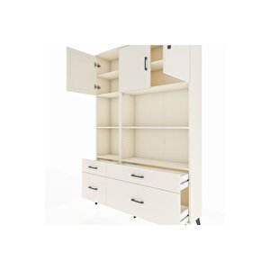 Arges Gardrop 8 Raflı 4 Çekmeceli 3 Kapaklı 132x30x195 Aytaşı-aytaşı