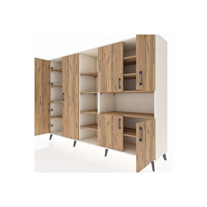 Hyperion Dolap 13 Raflı 6 Kapaklı 220x44x163 Aytaşı-çam