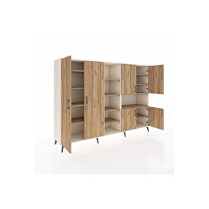 Hyperion Dolap 13 Raflı 6 Kapaklı 220x44x163 Aytaşı-çam