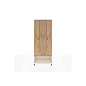 Arges Dolap 4 Raflı Tek Çekmeceli 2 Kapaklı 88x30x221 Aytaşı-çam