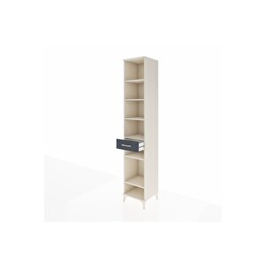 Hyperion Dolap 6 Raflı Tek Çekmeceli 44x44x243 Aytaşı-antrasit