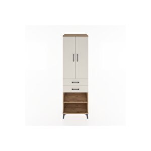 Hyperion Dolap 2 Raflı 2 Çekmeceli Tek Askılı 60x44x195 Çam-aytaşı