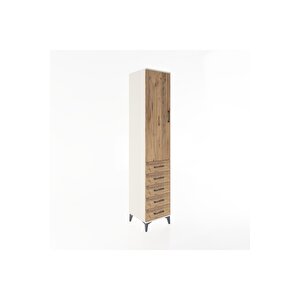 Hyperion Dolap 3 Raflı 5 Çekmeceli Tek Kapaklı 44x44x221 Aytaşı-çam