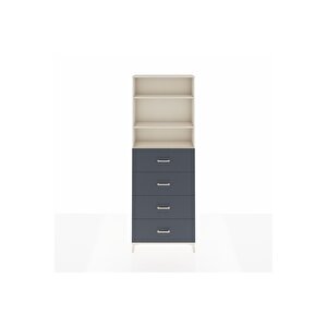 Arges Dolap 3 Raflı 4 Çekmeceli 88x30x243 Aytaşı-antrasit