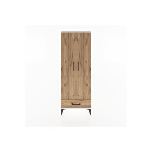 Arges Dolap 4 Raflı Tek Çekmeceli 2 Kapaklı 60x30x163 Aytaşı-çam