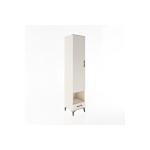 Hyperion Dolap 4 Raflı Tek Çekmeceli Tek Askılı 44x44x221 Aytaşı-aytaşı